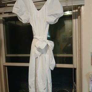 Banana Republic White Ruffle Sleeve Blouse